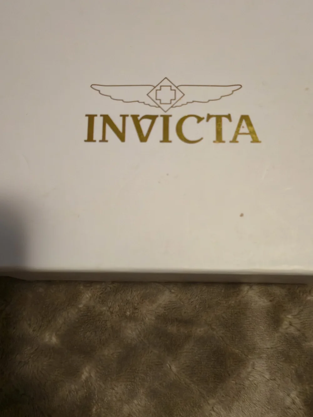 Invicta Gold-Tone Watch with Blue Dial